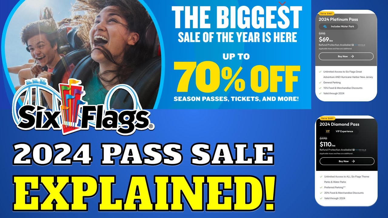 Six Flags 2024 Season Pass Sale EXPLAINED! YouTube