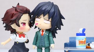 義勇さんにキスする炭治郎♀【鬼滅の刃】【義炭】【コマ撮り】【ねんどろいど】