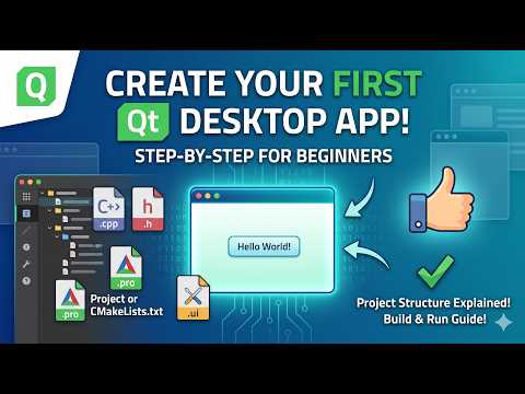 Qt Creator Tutorial for Beginners | First Application & File Structure
