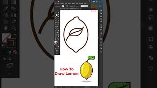 How to make lemon fruit in adobe #Illustrator #shorts