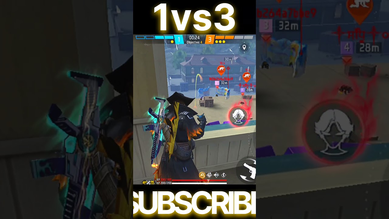 1vs3 || XM8 || freefire cs rank op 🆑 😈 