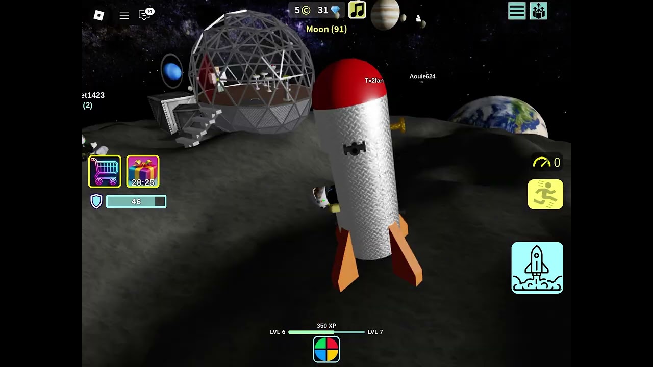 ￼￼￼￼going to the moon in Roblox