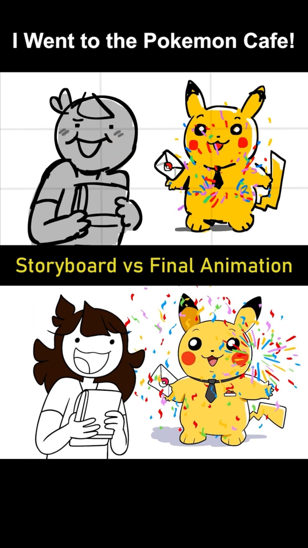 Storyboard vs Animation: The Pokemon Cafe! (shot 1)