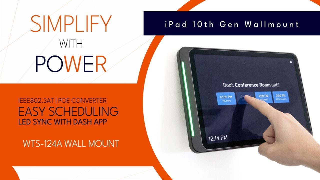Easy Room Scheduling on iPad 10 with Status Indicator Using PoE