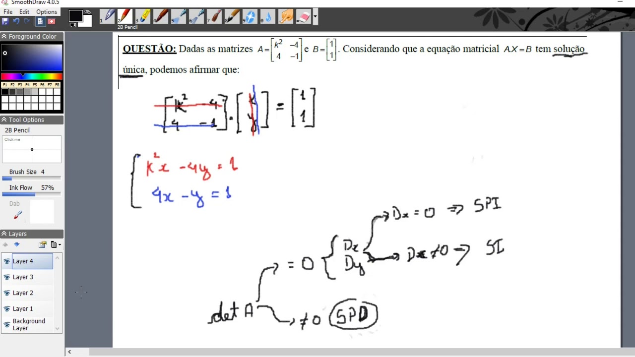 (EsSA) Dadas as matrizes ...Considerando que a equação matricial A.X ...
