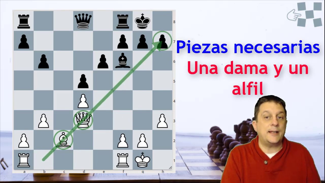 1 4 Patrones de mate en ajedrez La bateria dama y alfil - YouTube