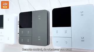 Tuya Smart Home Wifi Switch 1/2 Gang Support Voice/App/Touch Control With Temperature Display Screen
