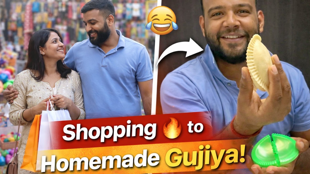 Festival Shopping + Homemade Gujiya 😍 Ghar Wali Vibes Hit Different!