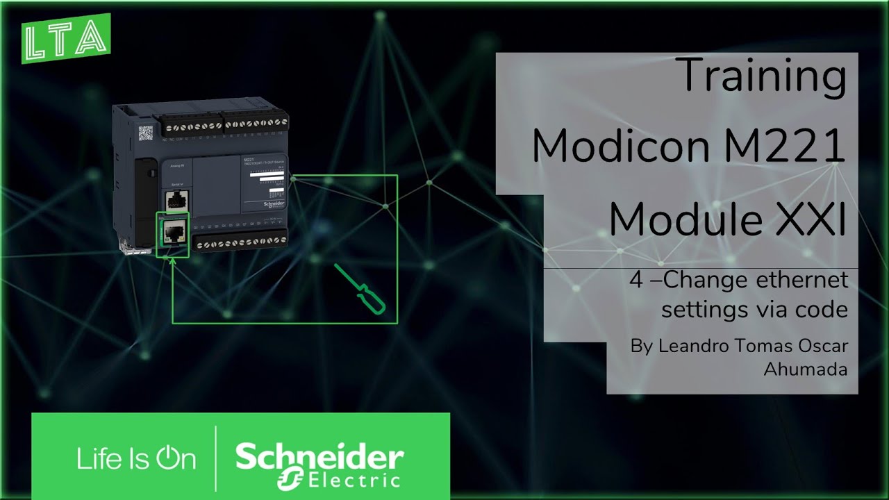 Training - M221 - M21.4 Changing Ethernet configuration via code - YouTube