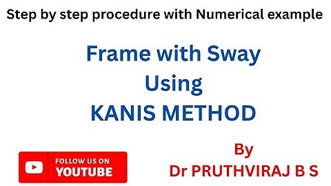 Problem 11 : Kanis Method - Sway Analysis of Portal Frame