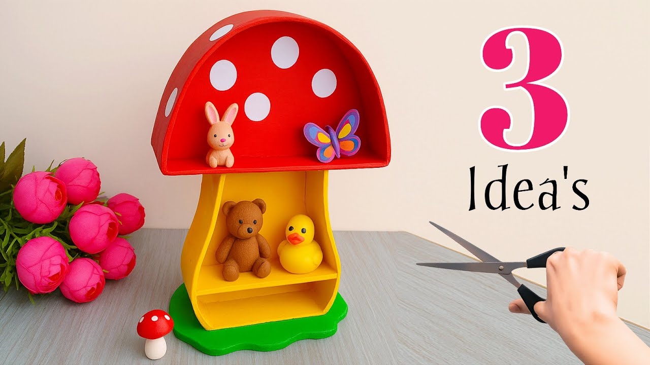 3 Creative DIY Ideas using Cardboard | Waste material craft ideas | 