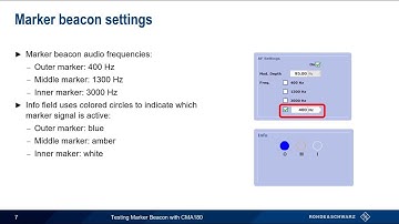Testing Marker Beacon with the CMA180