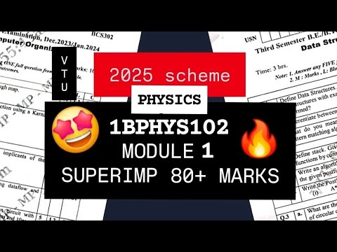 PHYSICS MODULE 1 SUPER IMPORTANT QUESTIONS 💯🤩 | 1BPHYS102/202 PASSING ...