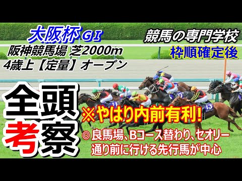 【大阪杯2024】全頭考察 内枠の先行馬を狙いましょう