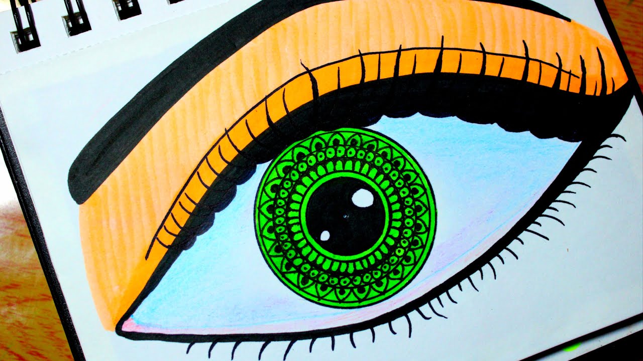 How to Draw an Eye for Beginners / Eye Mandala Art / Eye Drawing