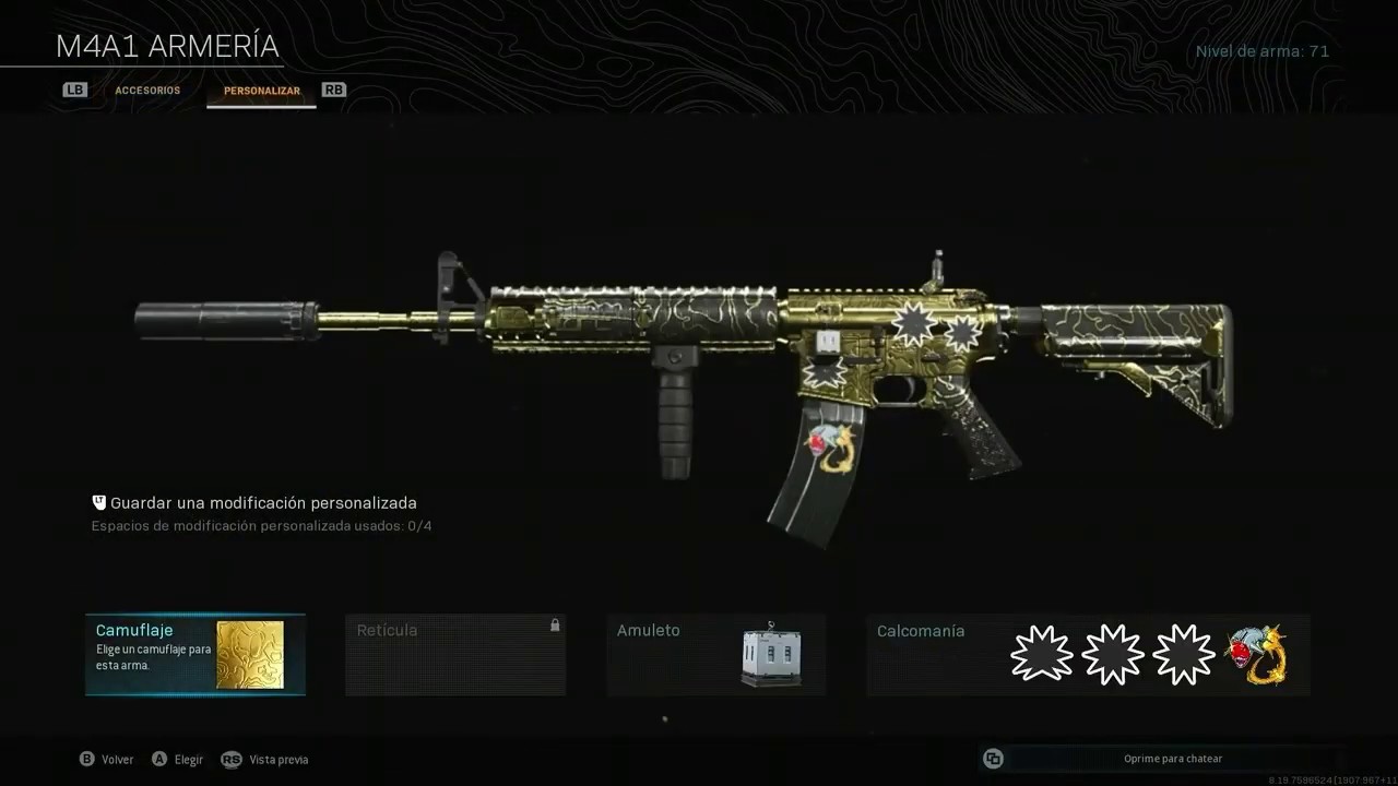 Como conseguir el camuflaje dorado para la M4A1 Warzone YouTube