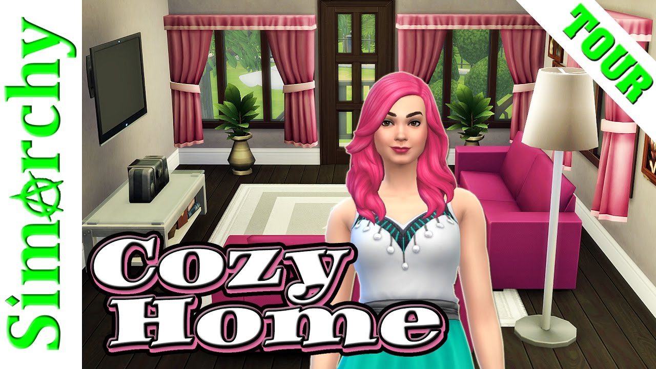The Sims 4 House Tour - Sweet Cozy Pink Home on Bargain Bend