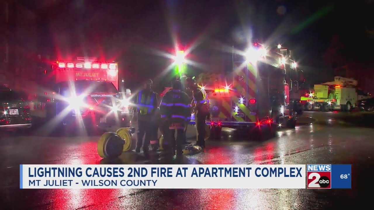Lightning causes second fire at apartment complex