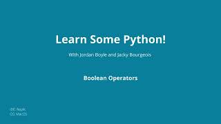 Boolean Operators