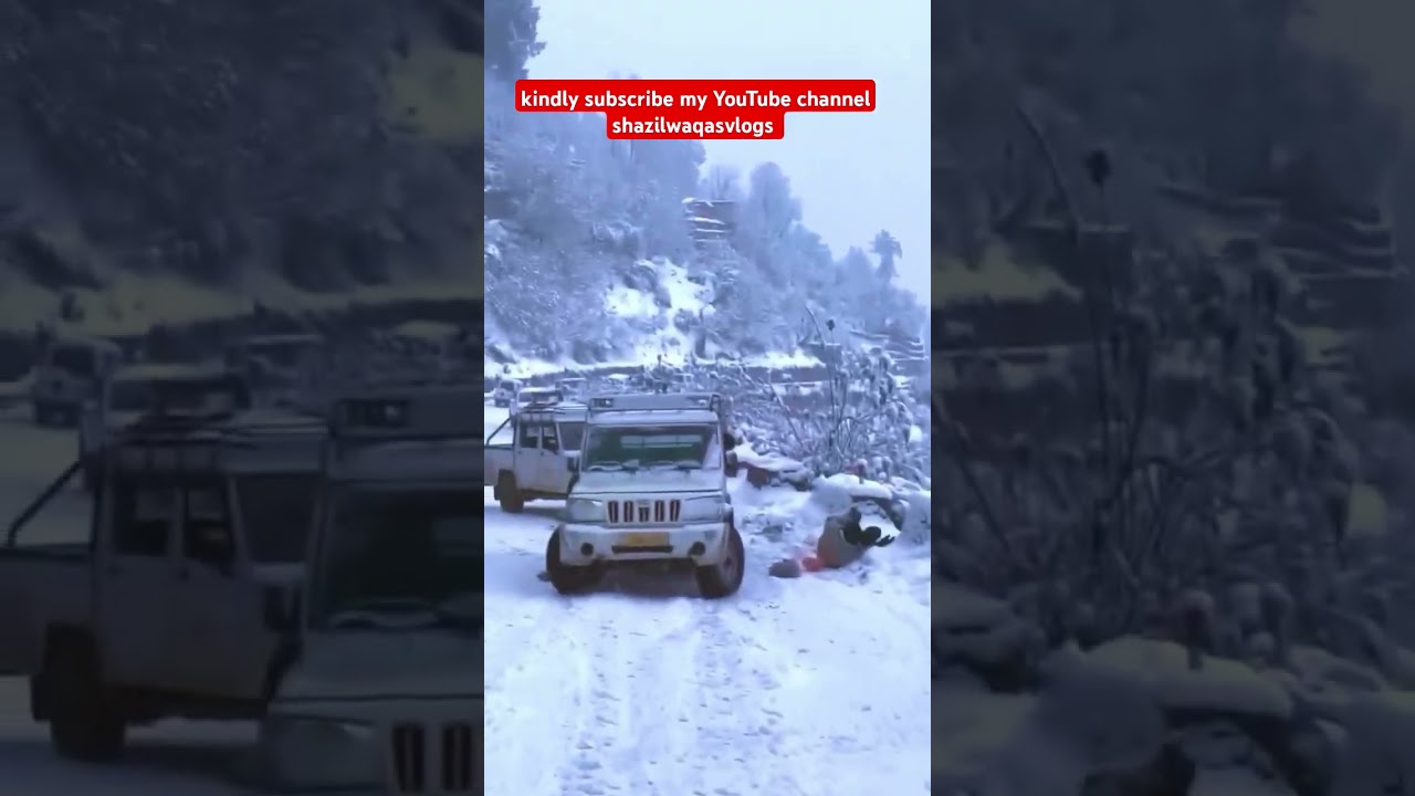 Murree heavy Snowfall And difficulty to Drive thier Cars 
