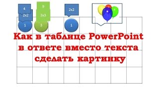 Как в таблице PowerPoint вместо текста ответа вставить картинку Как в таблице PowerPoint вместо текста ответа вставить картинку