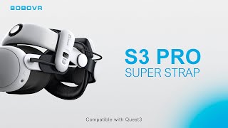 BOBOVR S3 Pro Super Strap Accessories, Head air conditioning and 10000mah  hot-swappable battery pack,Compatible with Meta Quest 3