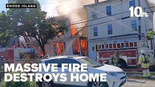 Large fire destroys multi-family home in Providence