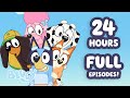 🔴LIVE: 24 HOURS+ Bluey Episodes in HD! ✨ 💙 | Bluey School Friends ✏️ ✨ | 18 FULL EPISODES | Bluey Mp3 Song