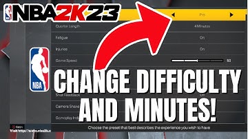 HOW TO CHANGE YOUR DIFFICULTY AND MINUTES IN NBA 2K23! CHANGE YOUR MY CAREER GAME DIFFICULTY!