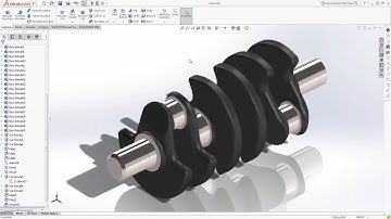 SOLIDWORKS TUTORIAL How to make a Crankshaft | V6 Engine (part 1)