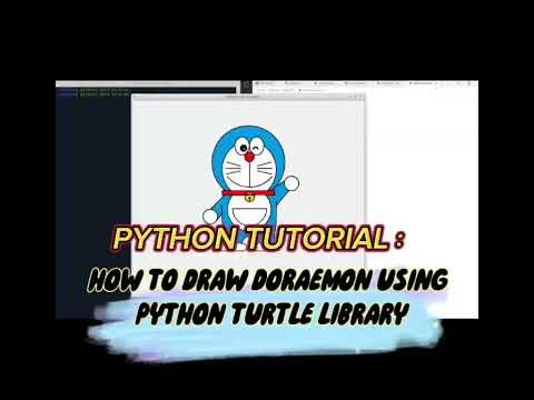 TUTORIAL: HOW TO DRAW DORAEMON USING PYTHON + TURTLE LIBRARY #tutorial  #python #howto