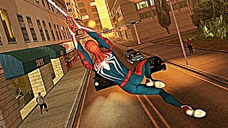 Playing As Spider-Man in GTA San Andreas - 11 Mins of Free Roam Web Swing Gameplay