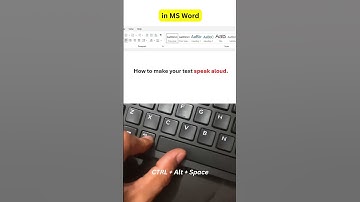 How to make your text speak aloud | Computer Keyboard Shortcut key #computer