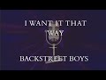 Backstreet Boys  - I Want It That Way (Karaoke)