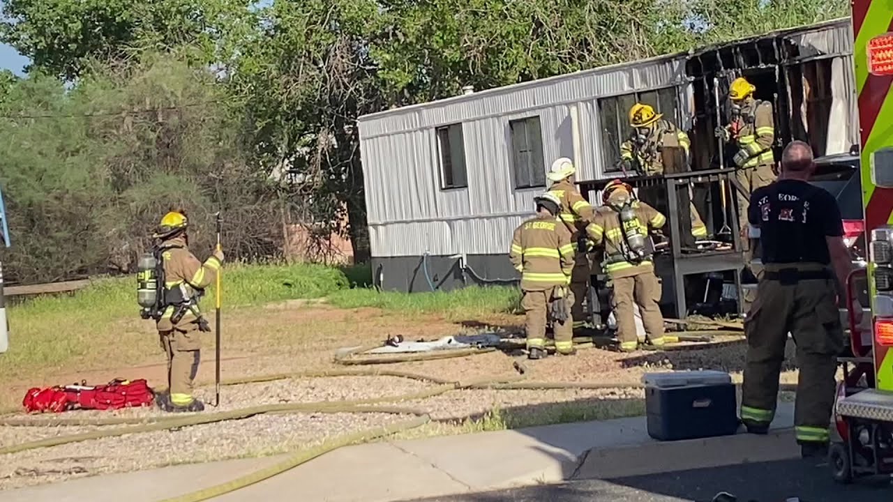 Mobile home patio engulfed in flames; St. George fire chief advises ...