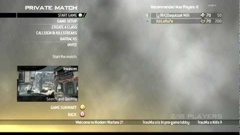 Trash Talking over Xbox Live -- a must see!! hilarious!! MW2 GB Singles match