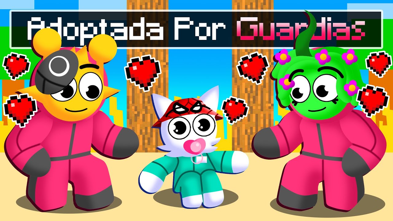 Adoptada por una FAMILIA de GUARDIAS SQUID GAME 3 de Plastilina! (sprunki)