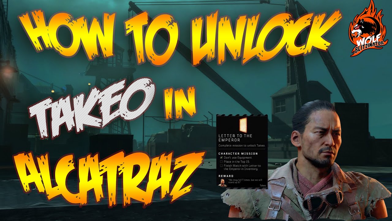 How to Unlock Takeo in Alcatraz Walk through