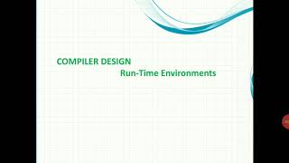 Run time environment Part 1- Memory Regions- Activation Records-Activation Trees