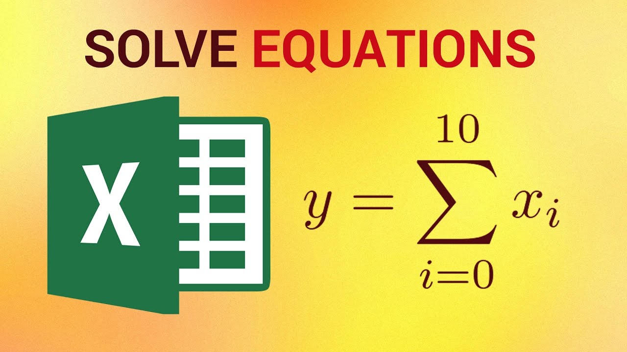 solve math problems in excel