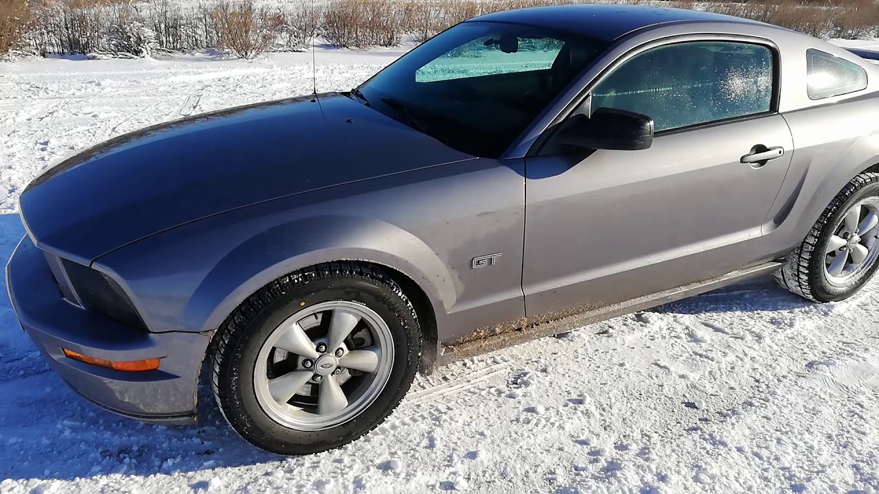 Ford mustang зимой