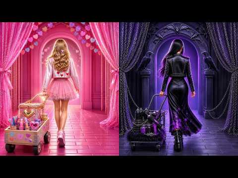 SWEET GIRL vs DARK Goth 😱💄DIY Fashion and School Supply Battle!