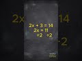 Linear Equation | Solve 2x + 3 = 11 | Rap