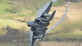 Usaf F-15 Strike Eagle Low Level Video In The Mach Loop Wales