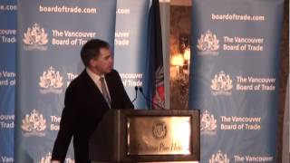 Jim Prentice addresses The Vancouver Board of Trade