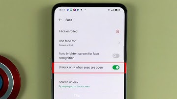 How to enable/disable Only face unlock when opening eyes on OPPO Reno2 F Android 11