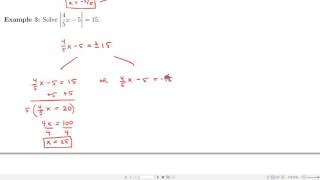 MTH 111 - Lecture 6 - Absolute Value Equations