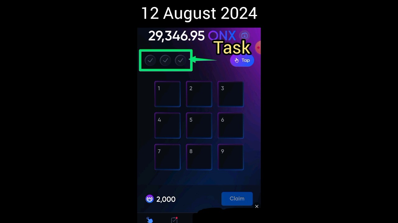 12 August Daily Code || Daily Code ONUS TAP CION || Daily Code