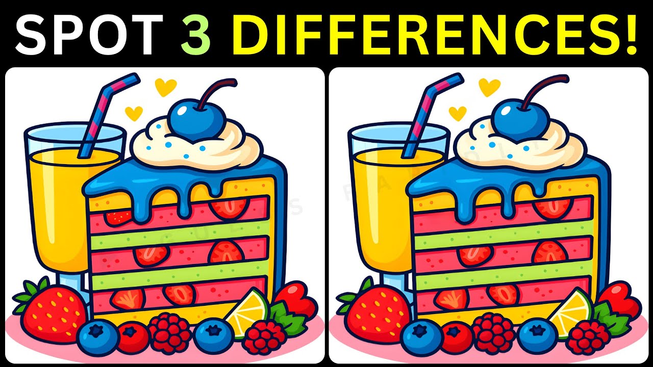 🕵️‍♂️Only Sharp Eyes Will Spot Three🕒【#296 Brain Game Challenge Find 3 Differences】