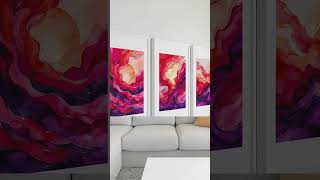 Bold Flow, Radiant Energy – Abstract Watercolor Prints #stormartedesign #etsyfinds